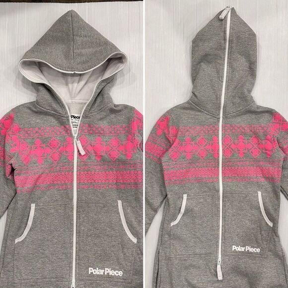 Polar Piece Arctic Print Jumpsuit Sz XXS Unisex Cabin Ski-lodge Lounge Cozy Warm - Picture 4 of 11